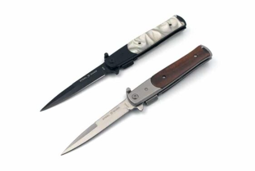 Redwood Stiletto and Midnight Pearl Stiletto Knife Bundle