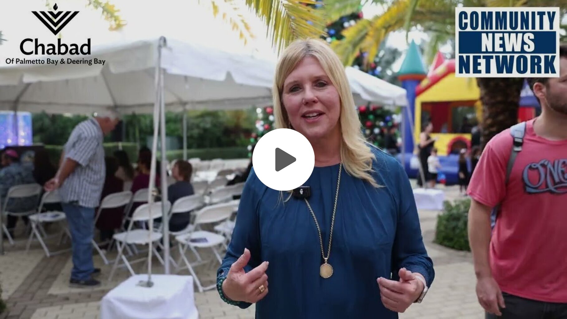 Grant Miller joins the Chabad of Palmetto Bay for their Chanukah Celebration