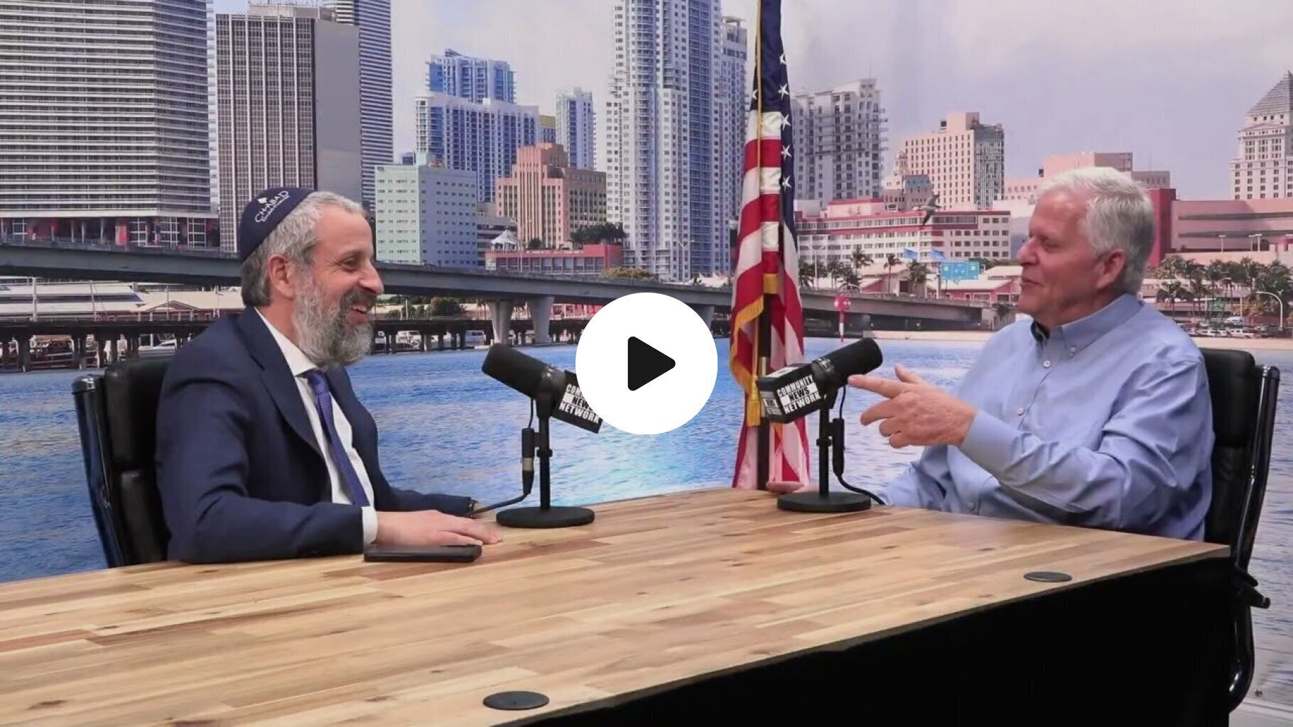 Michael Miller and Rabbi Yossi Harlig from the Chabad of Kendall/Pinecrest