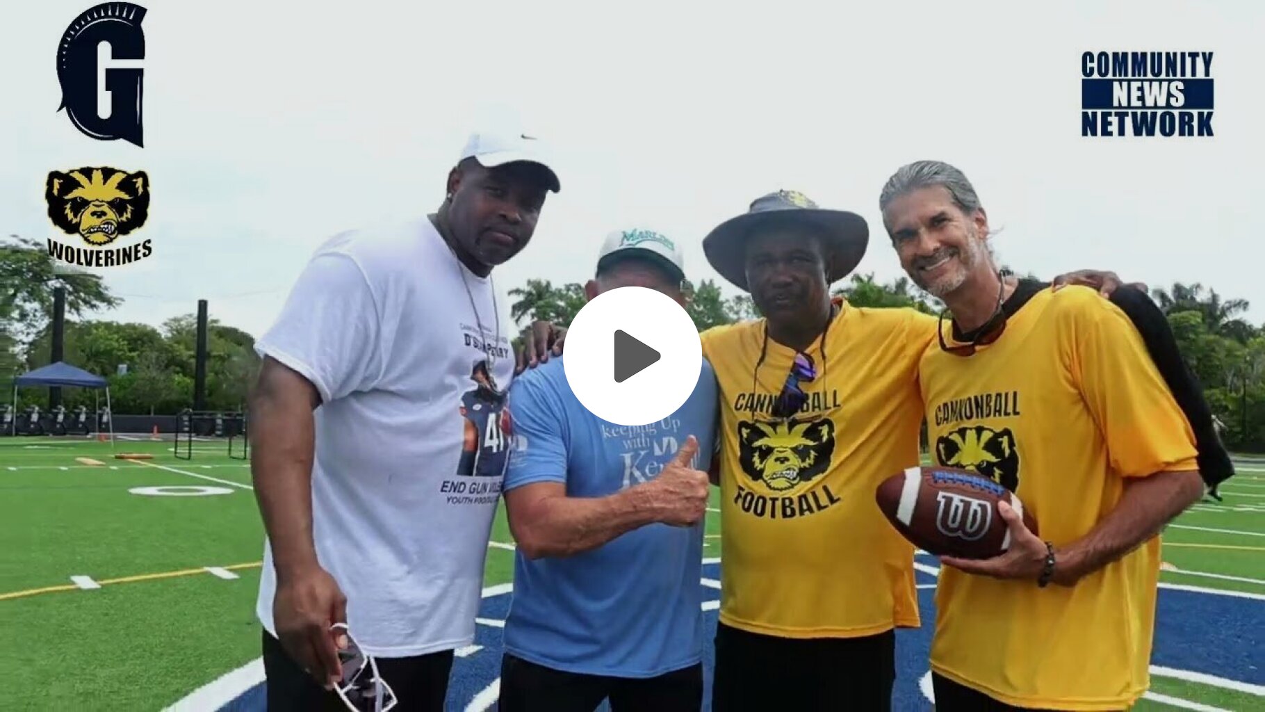 Grant Miller Here: End Gun Violence Youth Football Camp at Gulliver Prep with D.C. Cannon