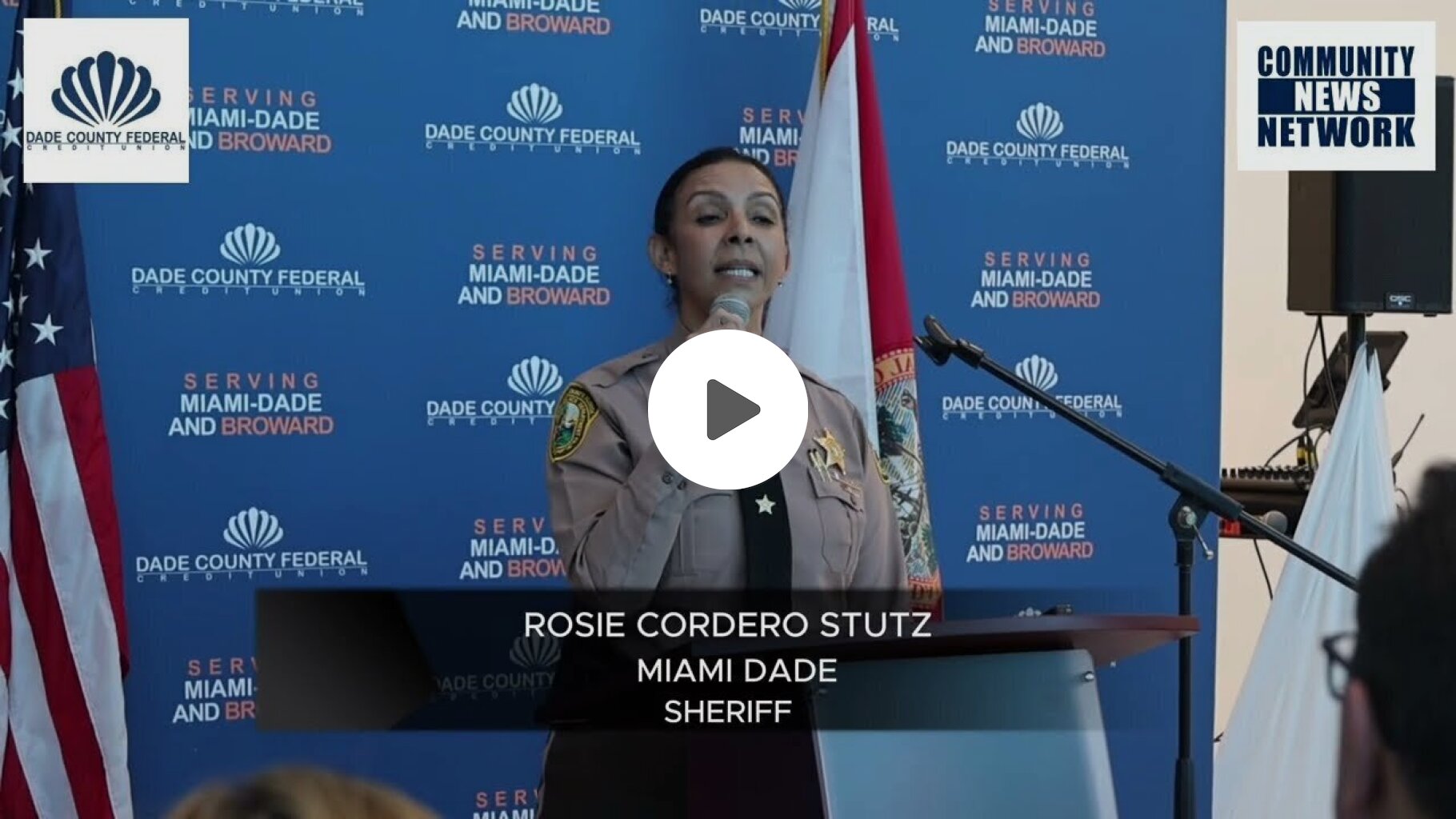 Community Newspapers' host Sheriff Rosie Cordero-Stutz at Dade County Federal Credit Union