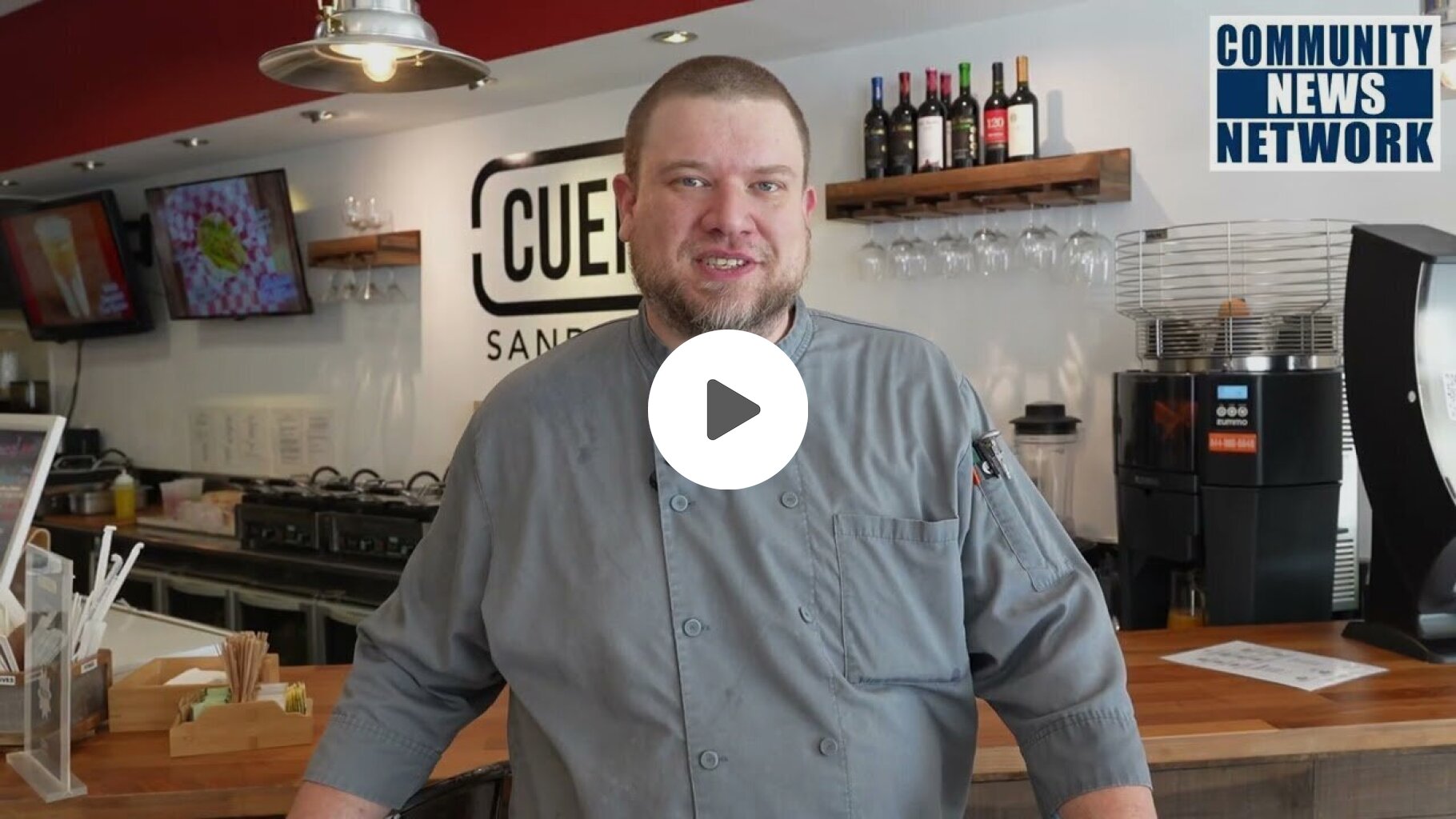 Grant Miller enjoys excellent food and desserts at the Burger Beast Approved Cuento Sandwiches